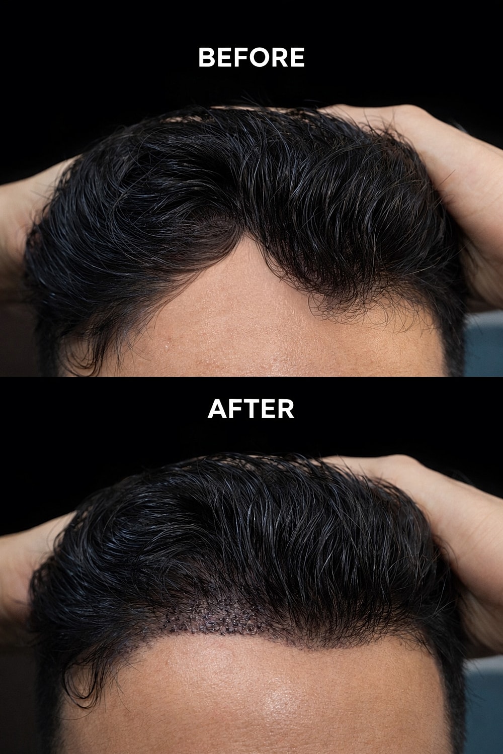 Non-Shave Hair Transplant Before & After