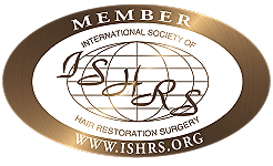 Member badge of ISHRS organization.